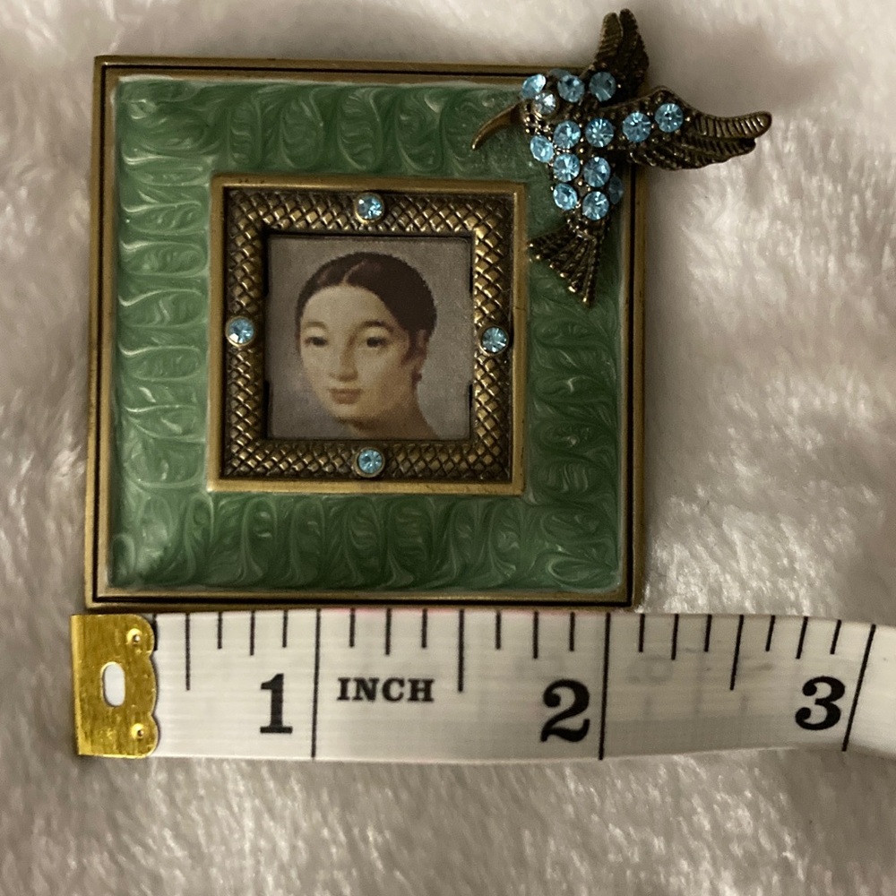 Two's Company Green Frame and Gold Jeweled Perfume Bottle - Picture 3 of 8